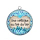 Pendentif Cabochon Argent - une collègue au top du top