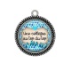 Pendentif Cabochon Argent - une collègue au top du top