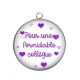 Pendentif Cabochon Argent - pour une formidable collègue