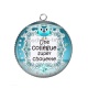 Pendentif Cabochon Argent - une collègue super chouette