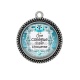 Pendentif Cabochon Argent - une collègue super chouette