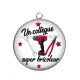 Pendentif Cabochon Argent - un collègue super bricoleur