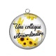 Pendentif Cabochon Argent - une collègue extraordinaire
