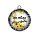 Pendentif Cabochon Argent - une collègue extraordinaire