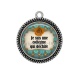 Pendentif Cabochon Argent - je suis une collègue qui déchire