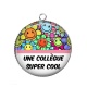 Pendentif Cabochon Argent - une collègue super cool