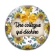Cabochon Verre - une collègue qui déchire