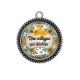 Pendentif Cabochon Argent - une collègue qui déchire