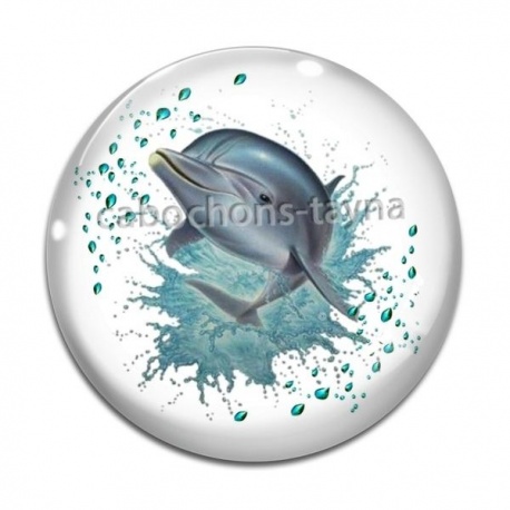 Cabochon Verre - dauphin