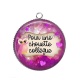 Pendentif Cabochon Argent - pour une chouette collègue