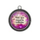 Pendentif Cabochon Argent - pour une chouette collègue