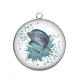 Pendentif Cabochon Argent - dauphin