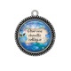 Pendentif Cabochon Argent - pour une chouette collègue