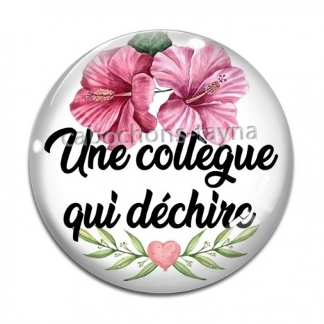 Cabochon Verre - une collègue qui déchire