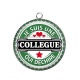 Pendentif Cabochon Argent - je suis une collègue qui déchire