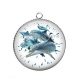 Pendentif Cabochon Argent - dauphin