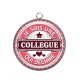 Pendentif Cabochon Argent - je suis une collègue qui déchire