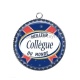 Pendentif Cabochon Argent - meilleur collègue du monde