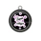 Pendentif Cabochon Argent - super collègue