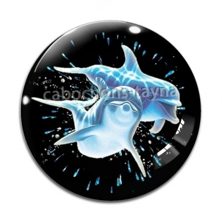 Cabochon Verre - dauphin