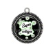 Pendentif Cabochon Argent - super collègue