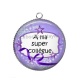 Pendentif Cabochon Argent - a ma super collègue