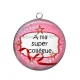 Pendentif Cabochon Argent - a ma super collègue