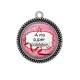 Pendentif Cabochon Argent - a ma super collègue