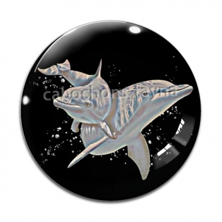 Cabochon Verre - dauphin