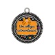 Pendentif Cabochon Argent - une collègue extraordinaire