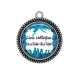 Pendentif Cabochon Argent - une collègue au top du top