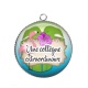 Pendentif Cabochon Argent - une collègue extraordinaire