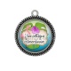 Pendentif Cabochon Argent - une collègue extraordinaire