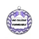 Pendentif Cabochon Argent - une collègue formidable