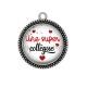 Pendentif Cabochon Argent - une super collègue