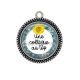 Pendentif Cabochon Argent - une collègue au top