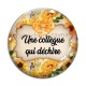 Cabochon Verre - une collègue qui déchire