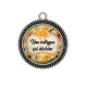 Pendentif Cabochon Argent - une collègue qui déchire