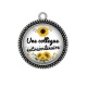 Pendentif Cabochon Argent - une collègue extraordinaire