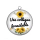 Pendentif Cabochon Argent - une collègue formidable