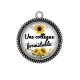Pendentif Cabochon Argent - une collègue formidable