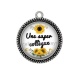 Pendentif Cabochon Argent - une super collègue