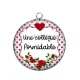 Pendentif Cabochon Argent - une collègue formidable
