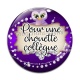 Cabochon Verre - pour une chouette collègue