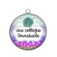 Pendentif Cabochon Argent - une collègue formidable