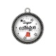 Pendentif Cabochon Argent - super collègue