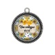 Pendentif Cabochon Argent - une collègue en or