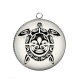 Pendentif Cabochon Argent - tortue