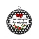 Pendentif Cabochon Argent - une collègue formidable