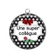 Pendentif Cabochon Argent - une super collègue